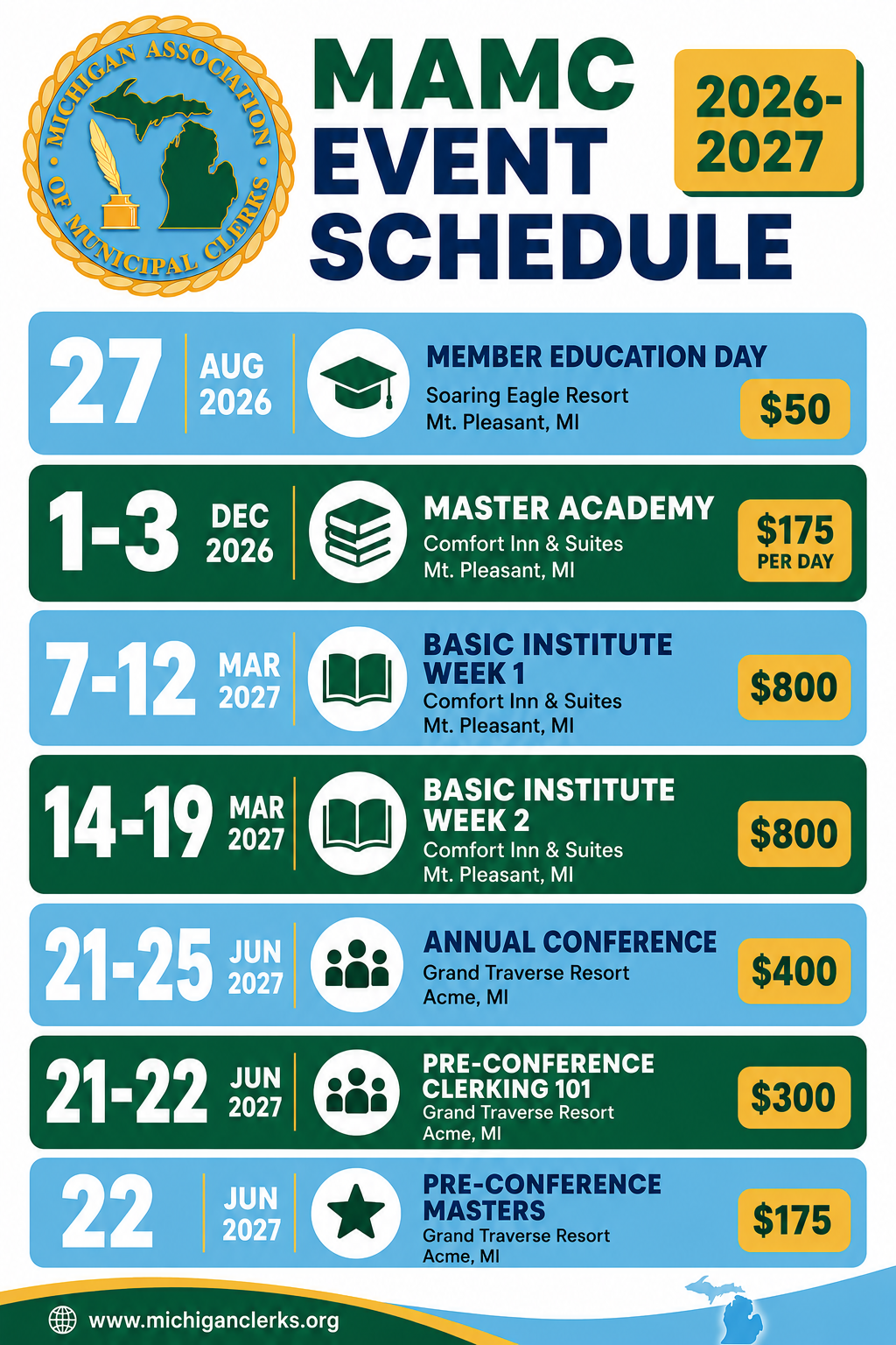 2026-2027 Educational Event Calendar